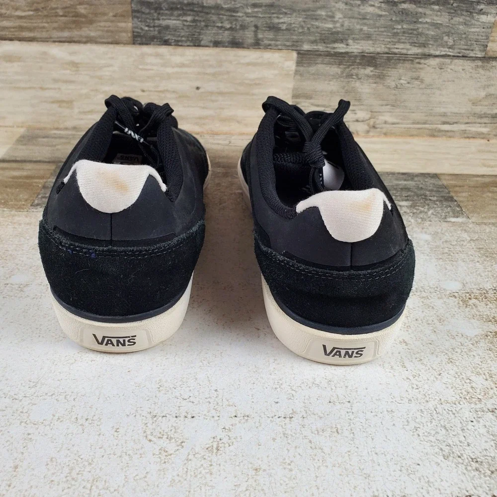 Vans LXVI Inscribe Mens Shoes Sz 6.5 Athletic Black White Suede Lace-Up Sneakers